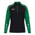 JAKO Langarmshirt Ziptop Sonic (rec. Polyester, weiches Tragegefühl) schwarz/grün Herren