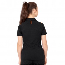 JAKO Sport-Polo Challenge (Polyester-Stretch-Jersey) schwarzmeliert/neonorange Damen