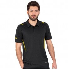 JAKO Sport-Polo Challenge (Polyester-Stretch-Jersey) schwarzmeliert/gelb Herren