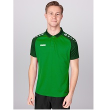 JAKO Sport-Polo Performance (Polyester-Micro-Mesh, atmungsaktiv, schnelltrocknend) grün/schwarz Herren