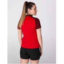 JAKO Sport-Polo Performance (Polyester-Micro-Mesh, atmungsaktiv, schnelltrocknend) rot/schwarz Damen