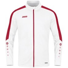 JAKO Polyesterjacke Power (100% rec. Polyester) weiss/rot Kinder