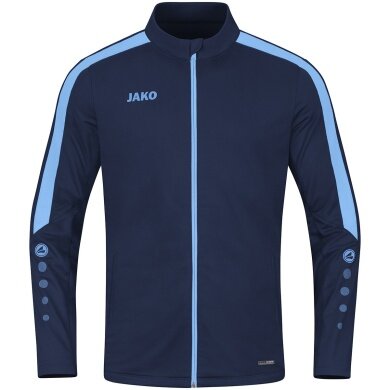JAKO Polyesterjacke Power (100% rec. Polyester) marineblau/skyblau Kinder