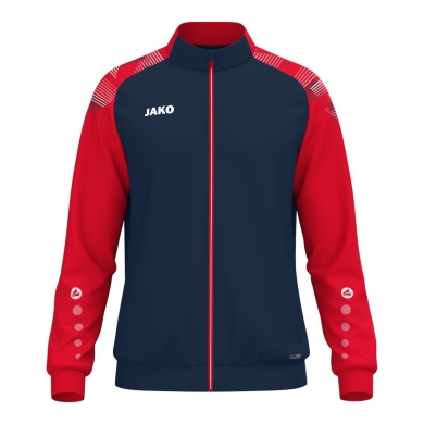 JAKO Polyesterjacke Sonic (100% rec. Polyester, moderner Look) marineblau/rot Kinder