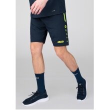 JAKO Trainingshose (Short) Allround - Stretch-Knit-Polyester- kurz marineblau/gelb Herren