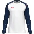 JAKO Sport-Langarmshirt Sonic Sweat (schnelltrocknend, strapazierfähig) weiss/marineblau/rot Kinder