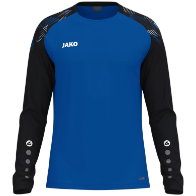 JAKO Sport-Langarmshirt Sonic Sweat (schnelltrocknend, strapazierfähig) royalblau/schwarz Kinder