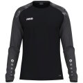 JAKO Sport-Langarmshirt Sonic Sweat (schnelltrocknend, strapazierfähig) schwarz/anthrazitgrau Herren