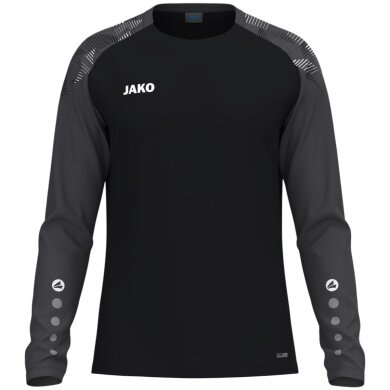 JAKO Sport-Langarmshirt Sonic Sweat (schnelltrocknend, strapazierfähig) schwarz/anthrazitgrau Kinder