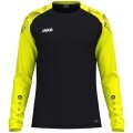 JAKO Sport-Langarmshirt Sonic Sweat (schnelltrocknend, strapazierfähig) schwarz/gelb Herren