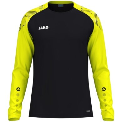 JAKO Sport-Langarmshirt Sonic Sweat (schnelltrocknend, strapazierfähig) schwarz/gelb Herren