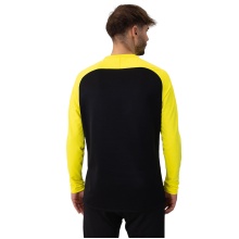 JAKO Sport-Langarmshirt Sweat Iconic (Polyester-Stretch-Fleece) schwarz/gelb Herren