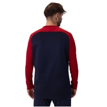 JAKO Sport-Langarmshirt Sweat Iconic (Polyester-Stretch-Fleece) marineblau/rot Herren