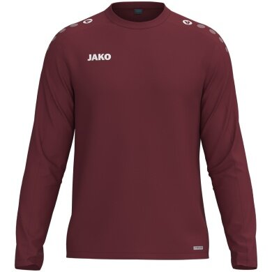 JAKO Sport-Langarmshirt Sweat One (Polyester-Fleece) bordeauxrot Herren