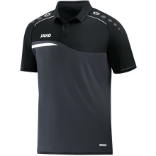 JAKO Sport-Polo Competition 2.0 (100% Polyester) anthrazitgrau/schwarz Kinder