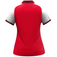 JAKO Sport-Polo Dynamic (100% rec. Polyester) rot/weiss/dunkelrot Damen