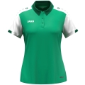 JAKO Sport-Polo Dynamic (100% rec. Polyester) grün/weiss/dunkelgrün Damen