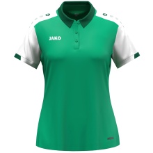 JAKO Sport-Polo Dynamic (100% rec. Polyester) grün/weiss/dunkelgrün Damen