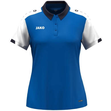 JAKO Sport-Polo Dynamic (100% rec. Polyester) royalblau/weiss/marineblau Damen