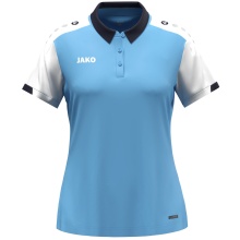 JAKO Sport-Polo Dynamic (100% rec. Polyester) himmelblau/weiss/marineblau Damen