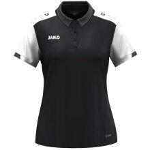 JAKO Sport-Polo Dynamic (100% rec. Polyester) schwarz/weiss/anthrazitgrau Damen