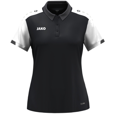 JAKO Sport-Polo Dynamic (100% rec. Polyester) schwarz/weiss/anthrazitgrau Damen
