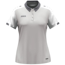 JAKO Sport-Polo Dynamic (100% rec. Polyester) hellgrau/weiss/grau Damen