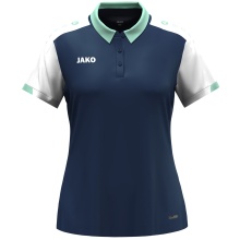 JAKO Sport-Polo Dynamic (100% rec. Polyester) marineblau/weiss/mintgrün Damen