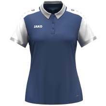 JAKO Sport-Polo Dynamic (100% rec. Polyester) nachtblau/weiss/hellgrau Damen