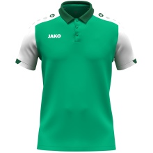 JAKO Sport-Polo Dynamic (Polyester-Mini-Piquet) grün/weiss/dunkelgrün Kinder