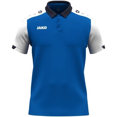 JAKO Sport-Polo Dynamic (Polyester-Mini-Piquet) royalblau/weiss/marineblau Kinder