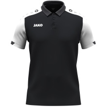 JAKO Sport-Polo Dynamic (Polyester-Mini-Piquet) schwarz/weiss/anthrazitgrau Kinder