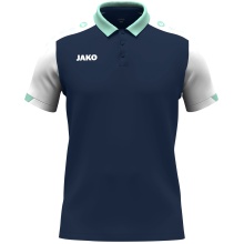 JAKO Sport-Polo Dynamic (Polyester-Mini-Piquet) marineblau/weiss/mintgrün Kinder