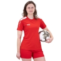 JAKO Sport-Shirt Trikot Power (Polyester-Interlock, strapazierfähig) rot Damen