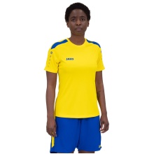 JAKO Sport-Shirt Trikot Power (Polyester-Interlock, strapazierfähig) gelb/royalblau Damen