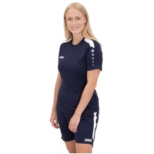 JAKO Sport-Shirt Trikot Power (Polyester-Interlock, strapazierfähig) marineblau Damen