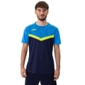 JAKO Sport-Tshirt Iconic (Polyester-Micro-Mesh) marineblau/hellblau/gelb Herren