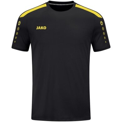 JAKO Sport-Tshirt Trikot Power (Polyester-Interlock, strapazierfähig) schwarz/gelb Herren