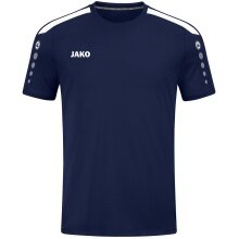JAKO Sport-Tshirt Trikot Power (Polyester-Interlock, strapazierfähig) marineblau Kinder