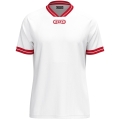JAKO Sport-Tshirt Retro Trikot (V-Ausschnitt, atmungsaktiv) kurzarm weiss/rot Herren
