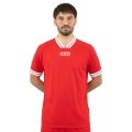 JAKO Sport-Tshirt Retro Trikot (V-Ausschnitt, atmungsaktiv) kurzarm rot/weiss Herren
