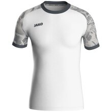 JAKO Sport-Tshirt Trikot Iconic (Polyester-Interlock) weiss/hellgrau/anthrazitgrau Kinder