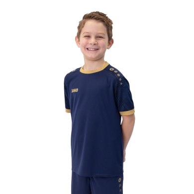 JAKO Sport-Tshirt Trikot Iconic (Polyester-Interlock) navyblau/gold Kinder