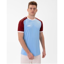 JAKO Sport-Tshirt Trikot Iconic (Polyester-Interlock) hellblau/weinrot Herren