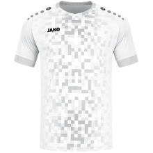 JAKO Sport-Tshirt Trikot Pixel (atmungsaktiv, schnelltrocknend) weiss Kinder