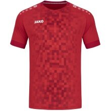 JAKO Sport-Tshirt Trikot Pixel (atmungsaktiv, schnelltrocknend) rot Kinder