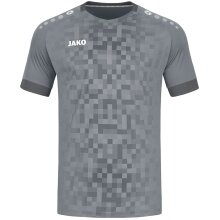 JAKO Sport-Tshirt Trikot Pixel (atmungsaktiv, schnelltrocknend) dunkelgrau Kinder