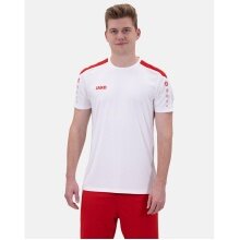 JAKO Sport-Tshirt Trikot Power (Polyester-Interlock, strapazierfähig) weiss/rot Herren
