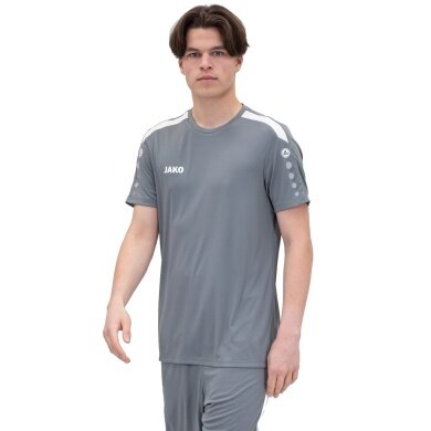 JAKO Sport-Tshirt Trikot Power (Polyester-Interlock, strapazierfähig) dunkelgrau Herren