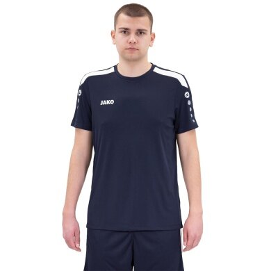 JAKO Sport-Tshirt Trikot Power (Polyester-Interlock, strapazierfähig) marineblau Herren